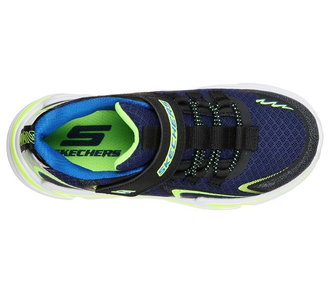 Zapatillas Skechers Con Velcro Niños - Wavetronic Negro RTOVE8920
